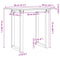 vidaXL Dining Table O-Frame 80x50x75 cm Solid Wood Pine and Steel