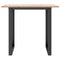 vidaXL Dining Table O-Frame 80x80x75 cm Solid Wood Pine and Steel