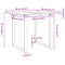 vidaXL Dining Table O-Frame 80x80x75 cm Solid Wood Pine and Steel