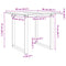 vidaXL Dining Table O-Frame 90x90x75 cm Solid Wood Pine and Steel