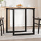 vidaXL Dining Table O-Frame 90x90x75 cm Solid Wood Pine and Steel