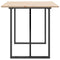 vidaXL Dining Table O-Frame 160x80x75 cm Solid Wood Pine and Steel
