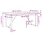 vidaXL Dining Table O-Frame 180x90x75 cm Solid Wood Pine and Steel