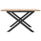 vidaXL Coffee Table X-Frame 60x60x40 cm Solid Wood Pine and Steel