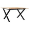 vidaXL Coffee Table X-Frame 60x60x40 cm Solid Wood Pine and Steel