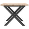 vidaXL Coffee Table X-Frame 80x50x40 cm Solid Wood Pine and Steel