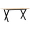 vidaXL Coffee Table X-Frame 90x40x45 cm Solid Wood Pine and Steel