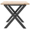 vidaXL Coffee Table X-Frame 90x40x45 cm Solid Wood Pine and Steel