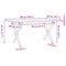 vidaXL Coffee Table X-Frame 100x50x45 cm Solid Wood Pine and Steel
