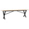 vidaXL Coffee Table X-Frame 160x40x45 cm Solid Wood Pine and Steel