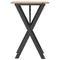 vidaXL Dining Table X-Frame 50x50x75 cm Solid Wood Pine and Steel