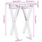 vidaXL Dining Table X-Frame 50x50x75 cm Solid Wood Pine and Steel