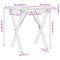 vidaXL Dining Table X-Frame 70x70x75 cm Solid Wood Pine and Steel