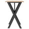 vidaXL Dining Table X-Frame 80x50x75 cm Solid Wood Pine and Steel
