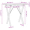 vidaXL Dining Table X-Frame 80x50x75 cm Solid Wood Pine and Steel