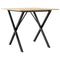 vidaXL Dining Table X-Frame 90x90x75 cm Solid Wood Pine and Steel