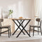 vidaXL Dining Table X-Frame 90x90x75 cm Solid Wood Pine and Steel