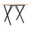 vidaXL Dining Table X-Frame 90x90x75 cm Solid Wood Pine and Steel
