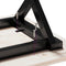 vidaXL Dining Table X-Frame 90x90x75 cm Solid Wood Pine and Steel