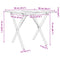 vidaXL Dining Table X-Frame 90x90x75 cm Solid Wood Pine and Steel