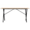 vidaXL Dining Table X-Frame 160x80x75 cm Solid Wood Pine and Steel