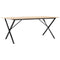 vidaXL Dining Table X-Frame 180x90x75 cm Solid Wood Pine and Steel
