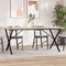 vidaXL Dining Table X-Frame 180x90x75 cm Solid Wood Pine and Steel