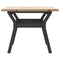 vidaXL Coffee Table Y-Frame 80x50x40 cm Solid Wood Pine and Steel