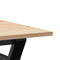 vidaXL Coffee Table Y-Frame 80x50x40 cm Solid Wood Pine and Steel