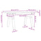 vidaXL Coffee Table Y-Frame 80x50x40 cm Solid Wood Pine and Steel