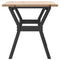 vidaXL Coffee Table Y-Frame 100x50x45 cm Solid Wood Pine and Steel