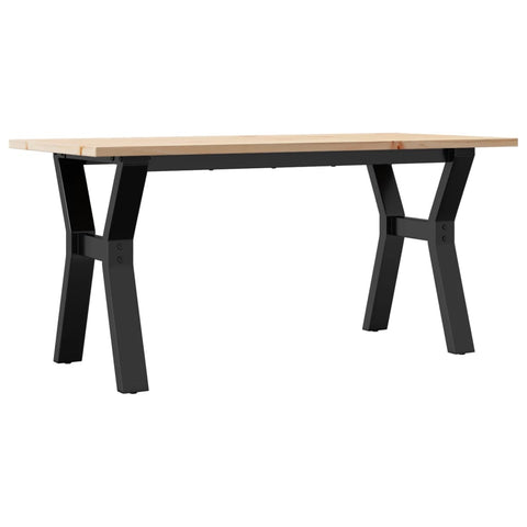 vidaXL Coffee Table Y-Frame 100x50x45 cm Solid Wood Pine and Steel