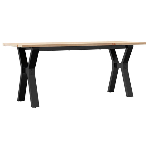 vidaXL Coffee Table Y-Frame 110x40x45 cm Solid Wood Pine and Steel