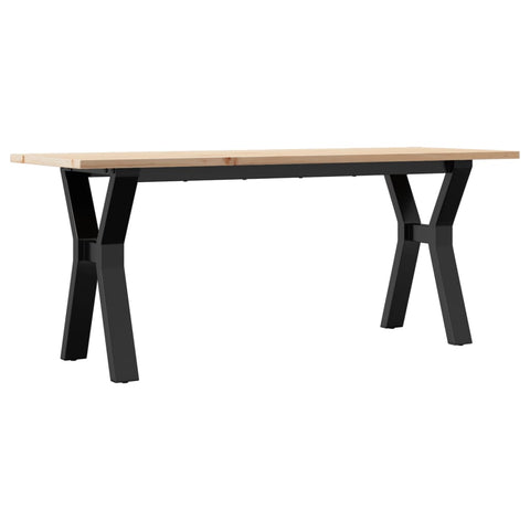 vidaXL Coffee Table Y-Frame 110x40x45 cm Solid Wood Pine and Steel