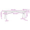 vidaXL Coffee Table Y-Frame 160x40x45 cm Solid Wood Pine and Steel