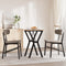 vidaXL Dining Table Y-Frame 50x50x75 cm Solid Wood Pine and Steel