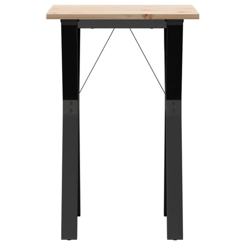 vidaXL Dining Table Y-Frame 50x50x75 cm Solid Wood Pine and Steel