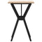 vidaXL Dining Table Y-Frame 50x50x75 cm Solid Wood Pine and Steel