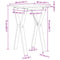 vidaXL Dining Table Y-Frame 50x50x75 cm Solid Wood Pine and Steel