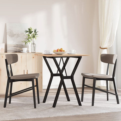 vidaXL Dining Table Y-Frame 60x60x75 cm Solid Wood Pine and Steel