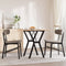 vidaXL Dining Table Y-Frame 60x60x75 cm Solid Wood Pine and Steel