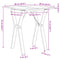 vidaXL Dining Table Y-Frame 60x60x75 cm Solid Wood Pine and Steel