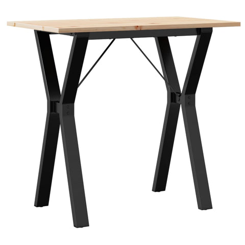 vidaXL Dining Table Y-Frame 80x50x75 cm Solid Wood Pine and Steel