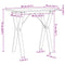 vidaXL Dining Table Y-Frame 80x50x75 cm Solid Wood Pine and Steel