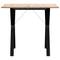 vidaXL Dining Table Y-Frame 80x80x75 cm Solid Wood Pine and Steel