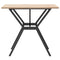 vidaXL Dining Table Y-Frame 80x80x75 cm Solid Wood Pine and Steel