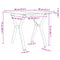 vidaXL Dining Table Y-Frame 80x80x75 cm Solid Wood Pine and Steel