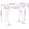 vidaXL Dining Table Y-Frame 100x50x75 cm Solid Wood Pine and Steel