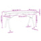 vidaXL Dining Table Y-Frame 140x80x75 cm Solid Wood Pine and Steel