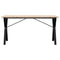vidaXL Dining Table Y-Frame 160x80x75 cm Solid Wood Pine and Steel